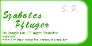 szabolcs pfluger business card